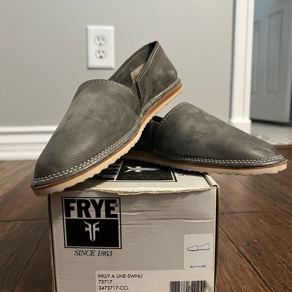 Frye grey Milly A Line slip on flats - Picture 4 of 5
